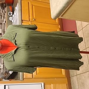 Used Kim Rogers  Short Sleeve Button Tunic, XL.